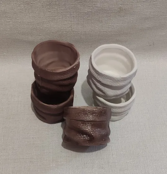 Стильні гіпсові кашпо