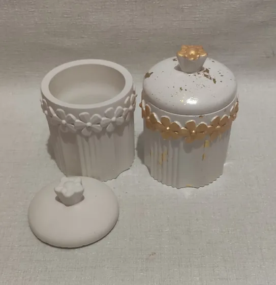 Гіпсове кашпо з елегантним дизайном 9 см