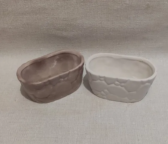 Гіпсове кашпо "Камінчики"