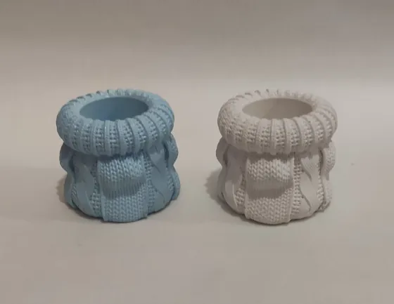 Гіпсове кашпо у формі мішечка