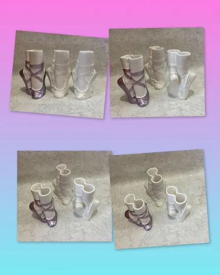 Гіпсове кашпо у формі балетного пуанта