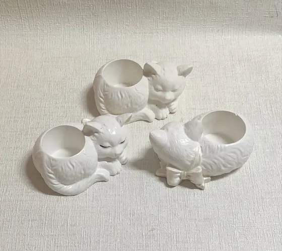 Гіпсове кашпо "Котик"