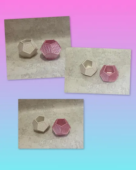 Гіпсове кашпо мʼячик