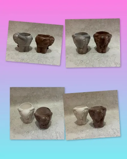 Гіпсове кашпо слон