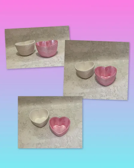 Гіпсове кашпо у формі сердечка