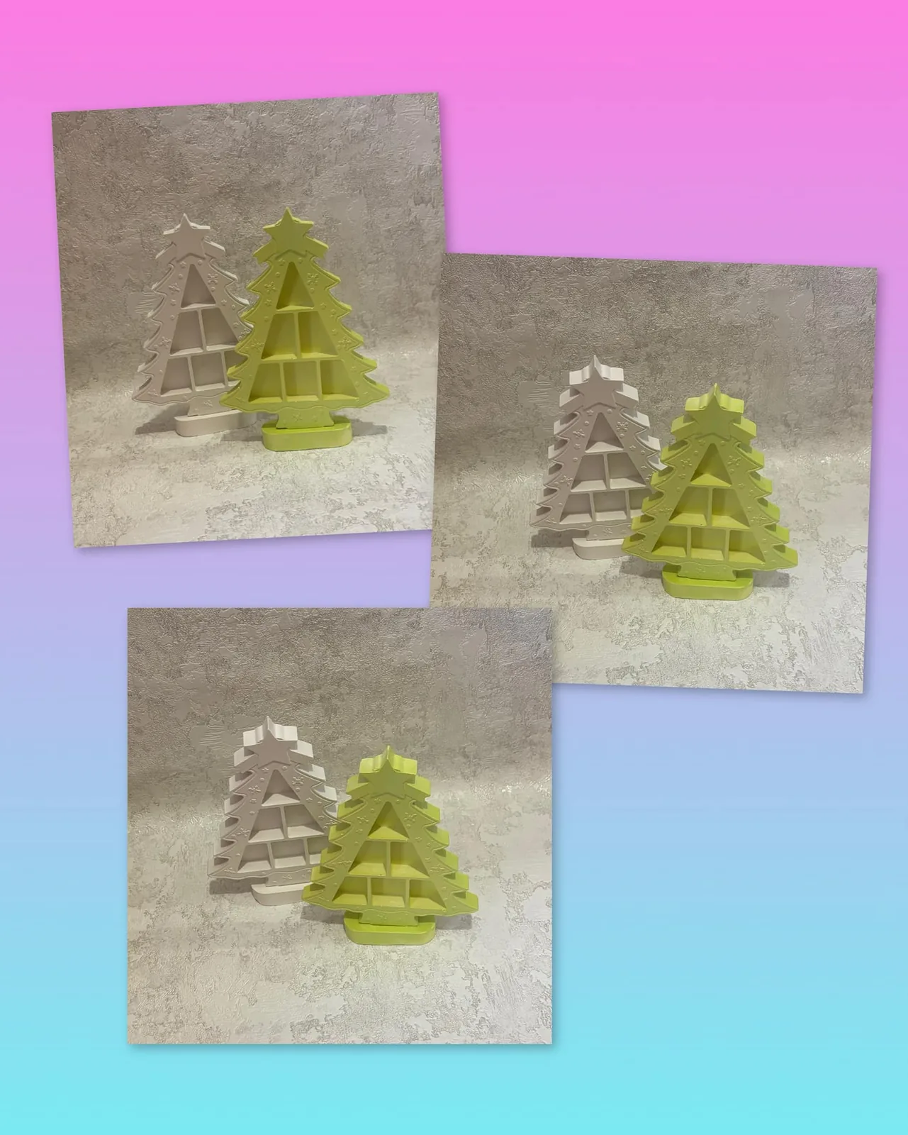 Гіпсове кашпо у формі ялинки