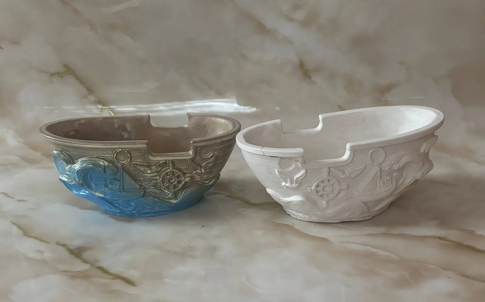 Гіпсові кашпо з морським дизайном